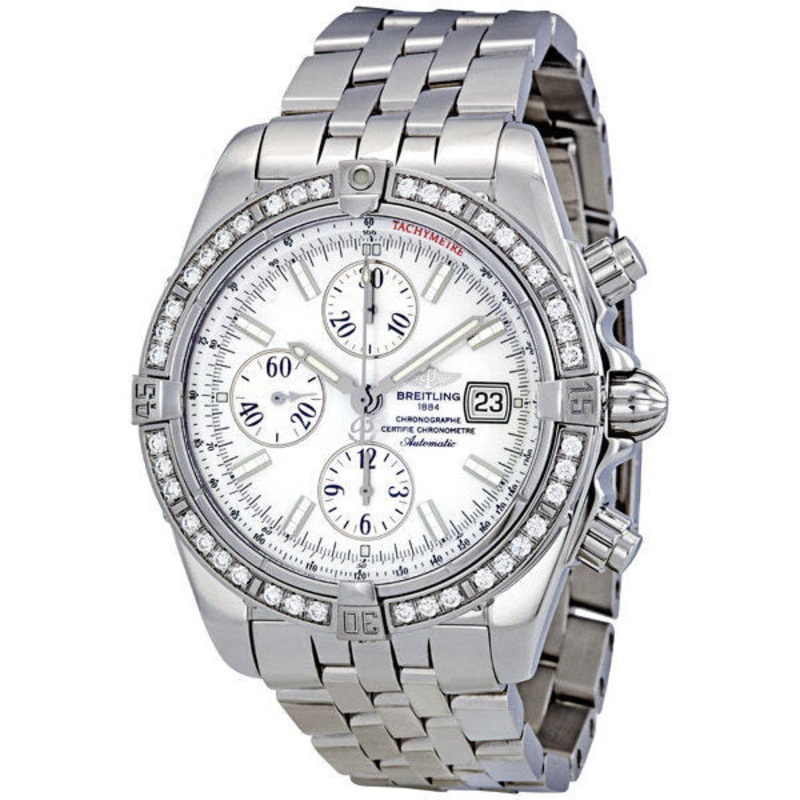Breitling Chronomat Mother of Pearl Dial Diamond Bezel Men’s Watch A1335653-A569SS A1335653/A569