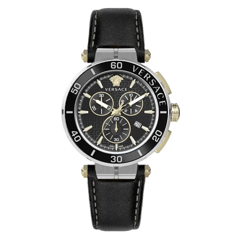 Versace Men’s Watch 45mm Greca Chronograph Black VE3L00222