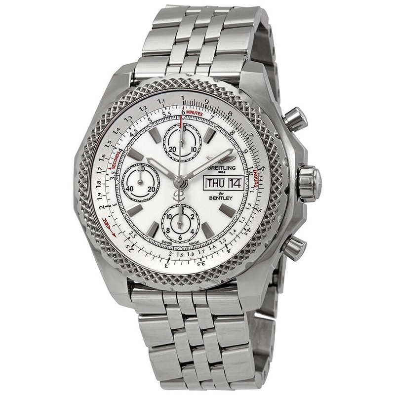 Breitling Bentley GT II Chronograph Automatic Chronometer White Dial Men’s Watch 1336512-A736SS A1336512-A736