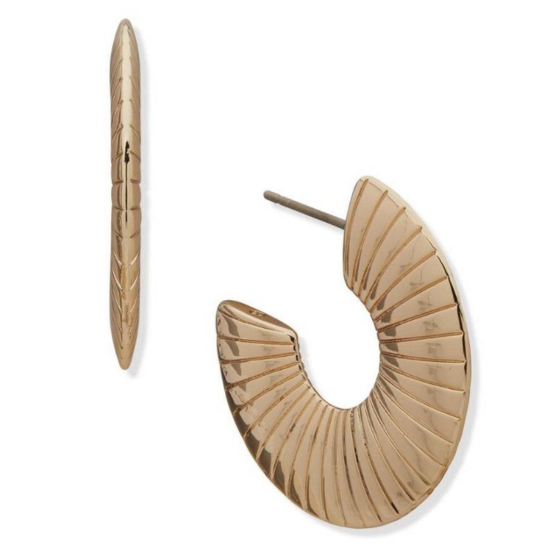 Nine West Jewelry 19G01333 Gold Tone Hoop Earrings Gold Metal Earrings