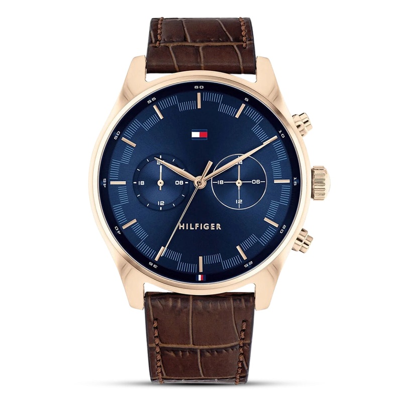 Tommy Hilfiger Sawyer Brown Leather Strap Men’s Watch| TH1710423