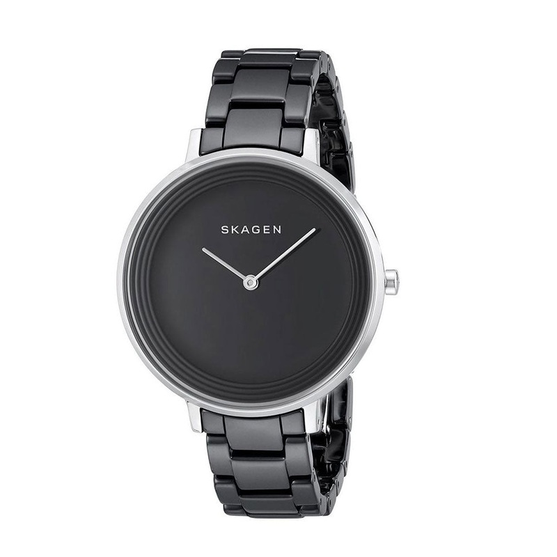 SKAGEN SKW2303 Ditte Black Dial Black Ceramic Women’s Watch 38 Black Stainless Steel