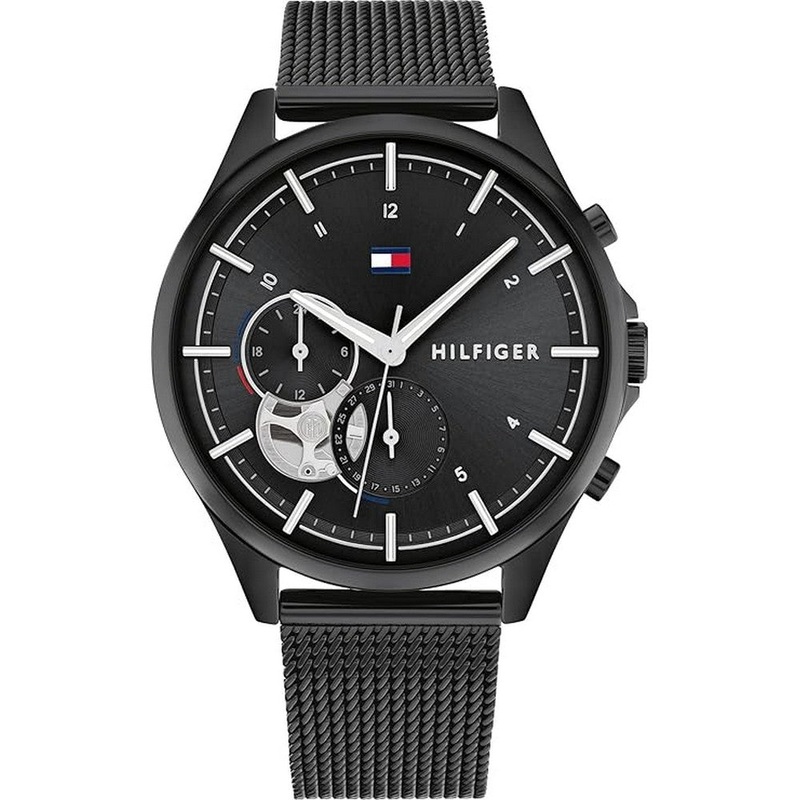 Tommy Hilfiger 1782485 Analog Multifunction Quartz Watch for Women 38 Black Stainless Steel