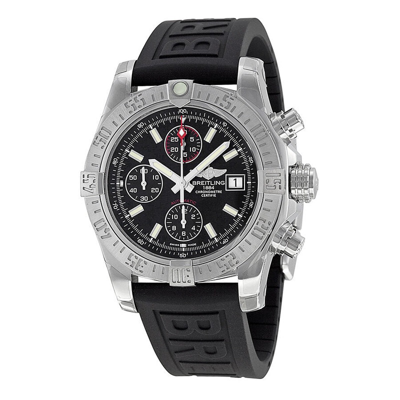 Breitling Avenger II Black Dial Chronograph Black Rubber Automatic Men’s Watch A1338111-BC32BKPD3 A1338111-BC32-153S-A20D.2
