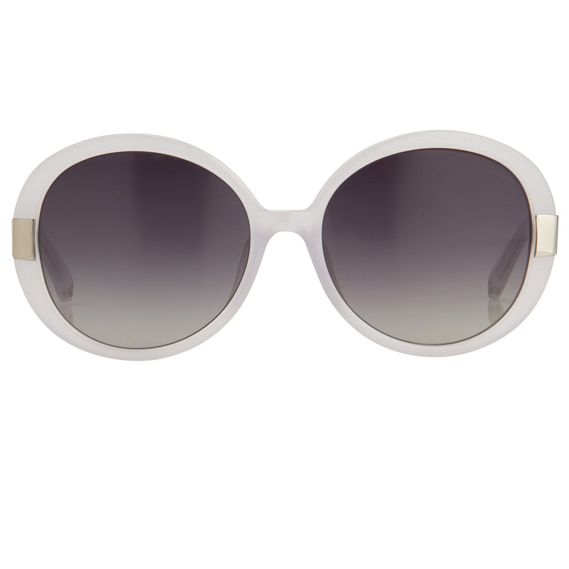 Oscar De La Renta Sunglasses Round Ivory and Grey