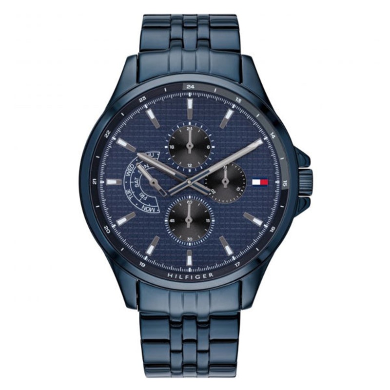 Tommy Hilfiger Shawn Blue Stainless Steel Blue Dial Quartz Watch for Gents – 1791618
