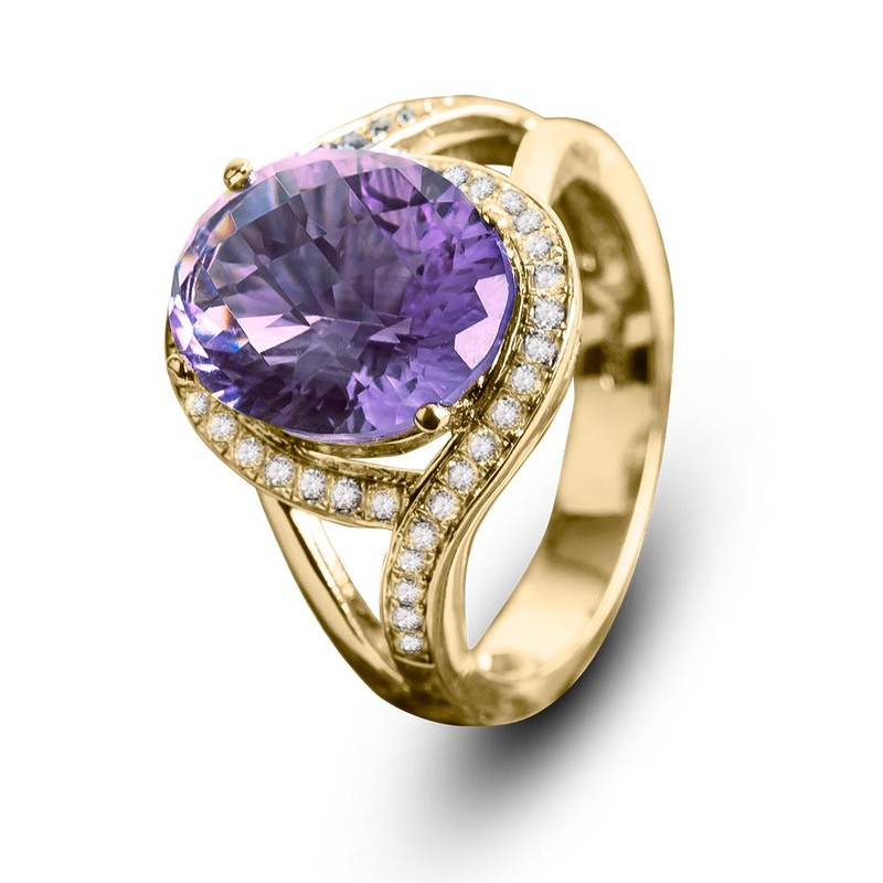 Ladies’ Enrobed Amethyst Ring 5