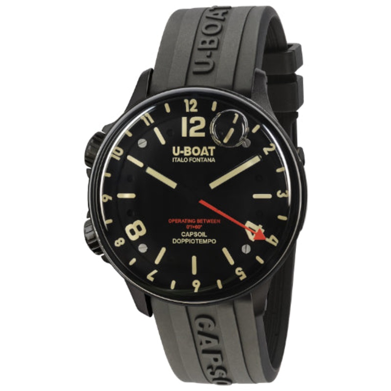 U-Boat 8770 Men’s Black Capsoil Doppiotempo GMT Watch