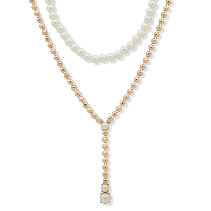 01N00560 – Anne Klein Necklace Gold metal Necklace