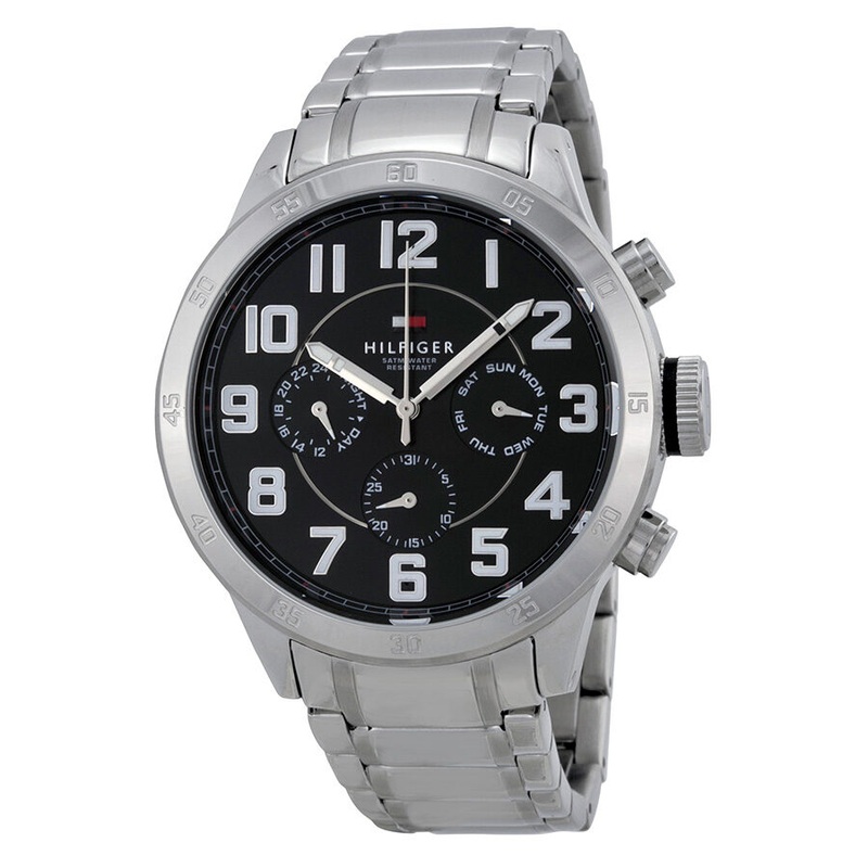 Tommy Multi-Function Black Dial Stainless Steel Men’s Watch 1791054