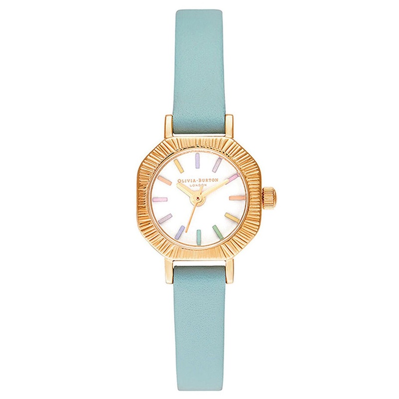 OLIVIA BURTON OB16CC53 Turqouise & Gold Women’s Watch 20 White Stainless Steel