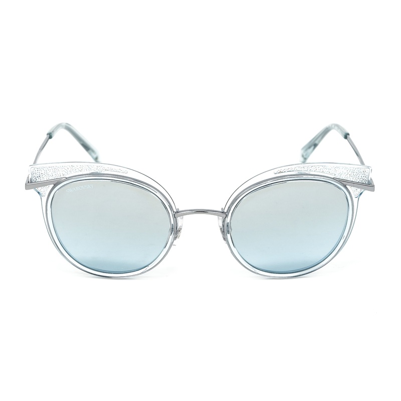 Swarovski Women’s Sunglasses Round Cat Eye Translucent SK0169-84X