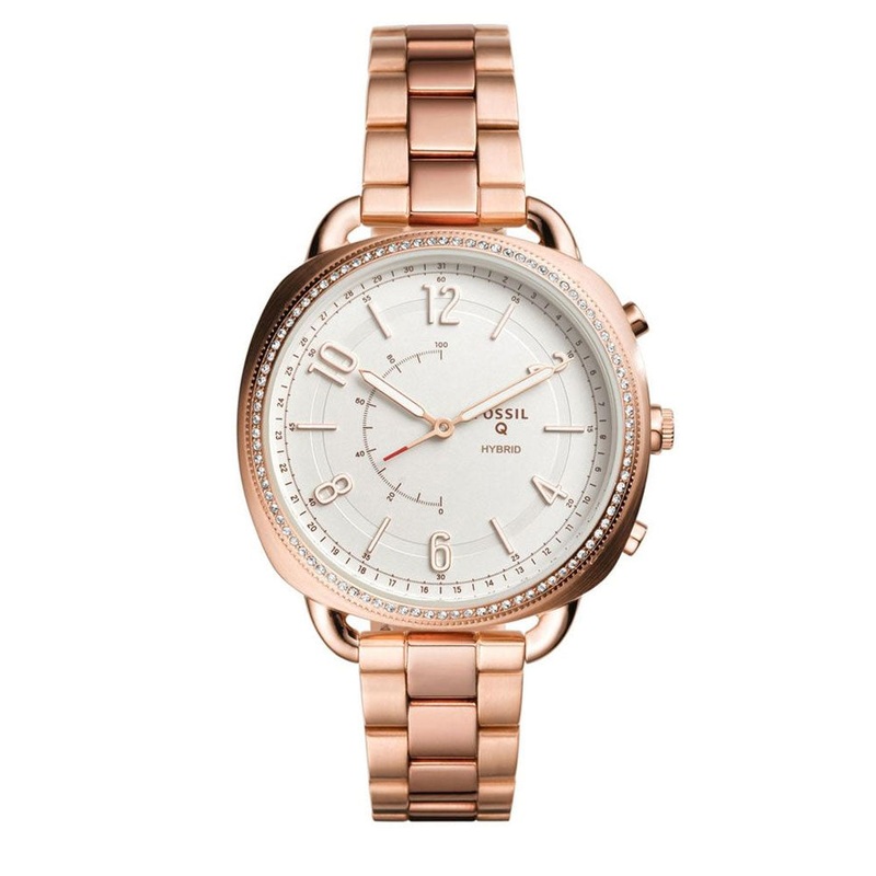 Fossil Hybrid FTW1208 White Dial Rose Gold Stainless Steel Smartwatch Women’s Watch. White Stainless steel 38mm
