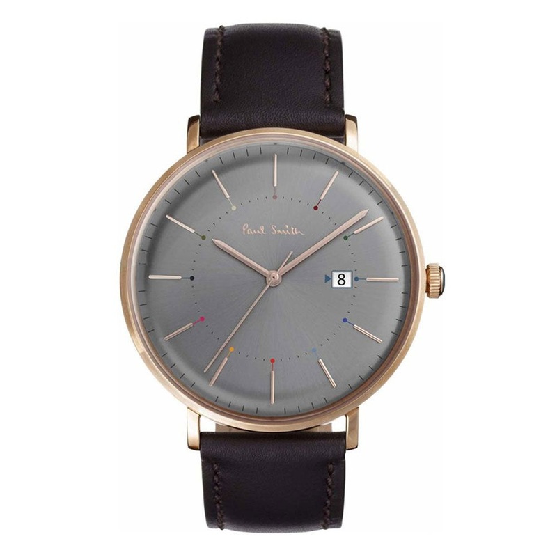 PAUL SMITH P10083 Gray Dial Track Men’s Watch 42 Grey Stainless Steel