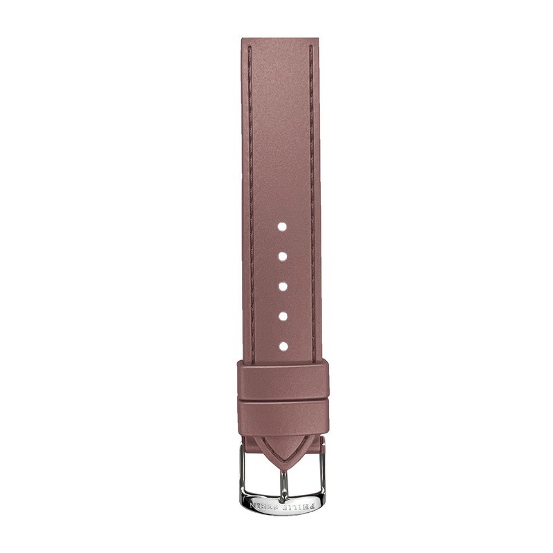Rose Gold Rubber Silicone Stitched Strap – Model 2-RSTRG