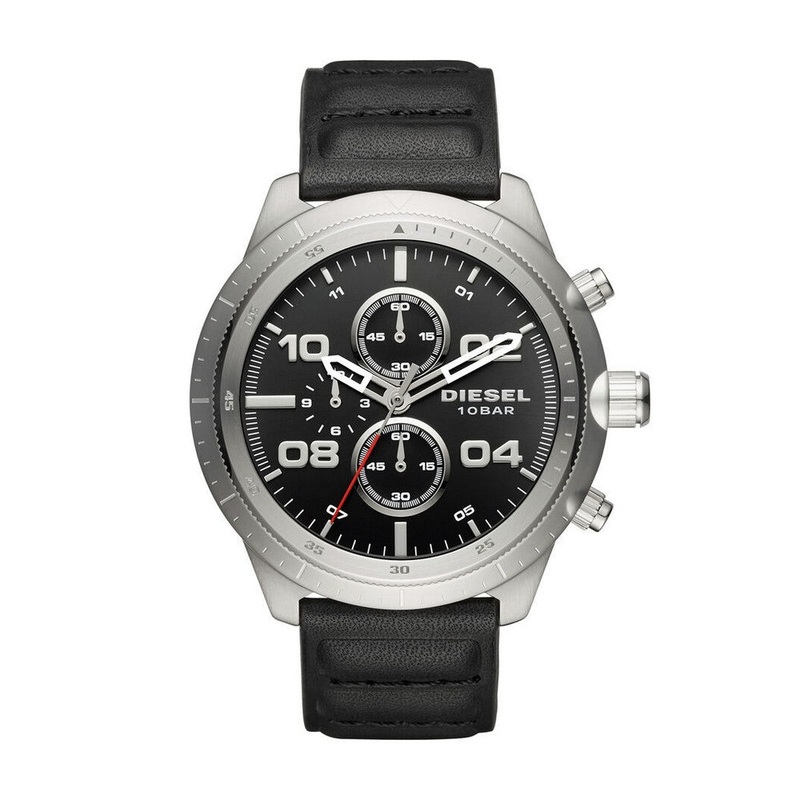DIESEL DZ4439 Padlock Stainless Steel Black Men’s watch 50 Black Stainless Steel