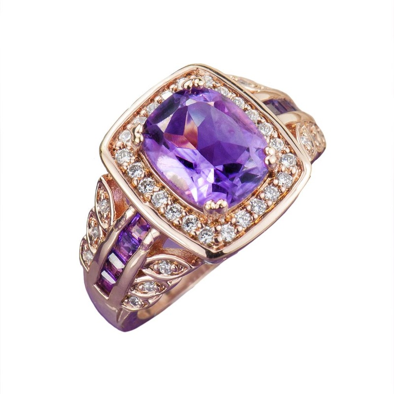 Amethyst Rose Ring 5