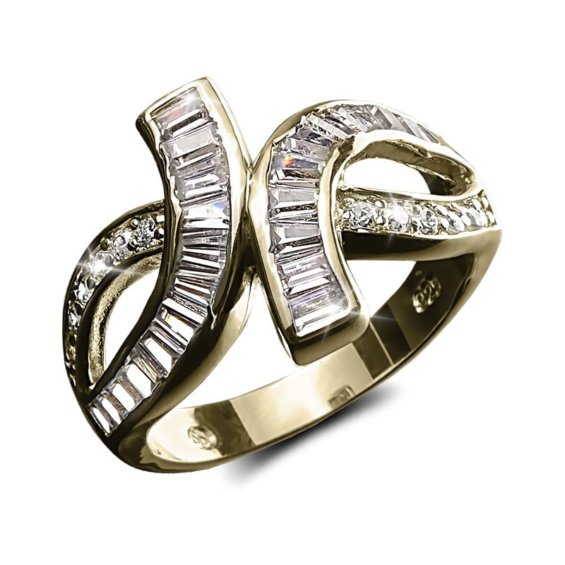 Baguette Twist Ring Gold 5