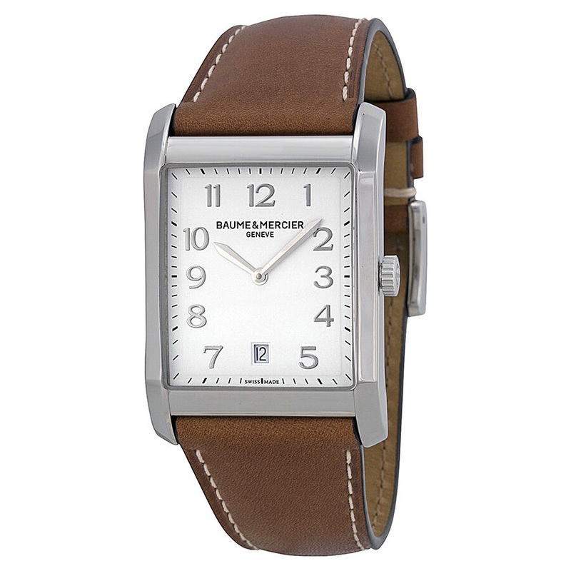 Baume et Mercier Hampton White Dial Brown Leather Men’s Watch 10153