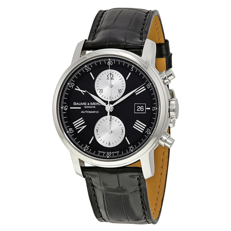 Baume and Mercier Classima Executives Automatic Black Leather Men’s Watch 08733 MOA8733