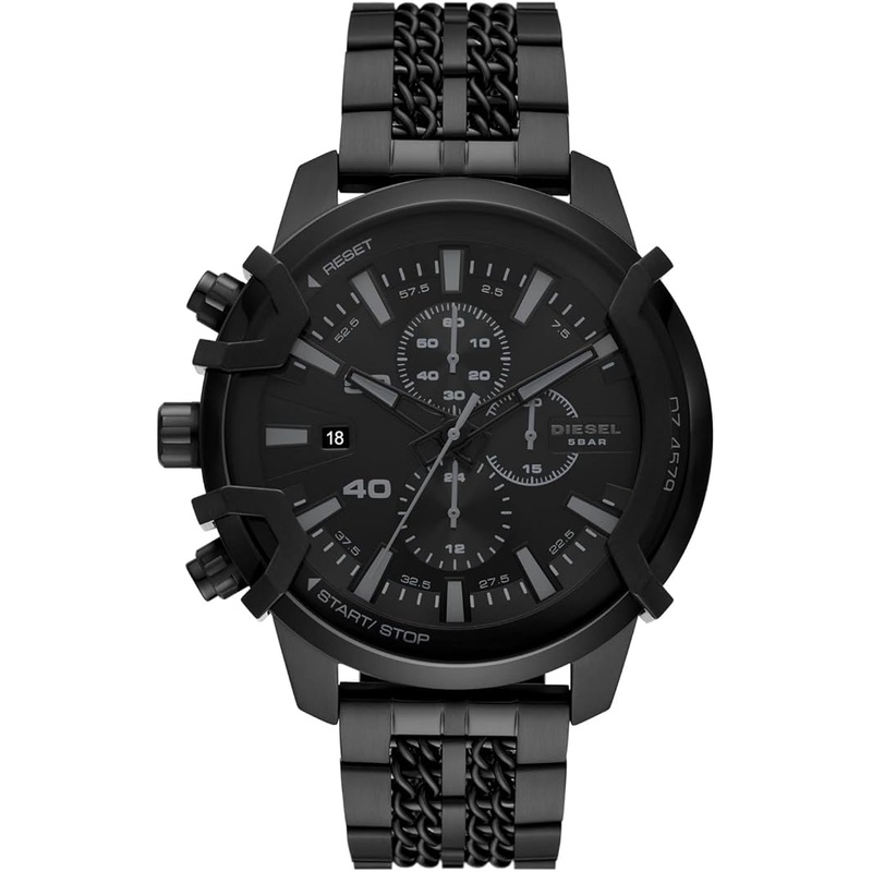 Diesel DZ4579 Griffed Chronograph Black Stainless Steel Men’s Watch – 51mm 51 Black Stainless Steel