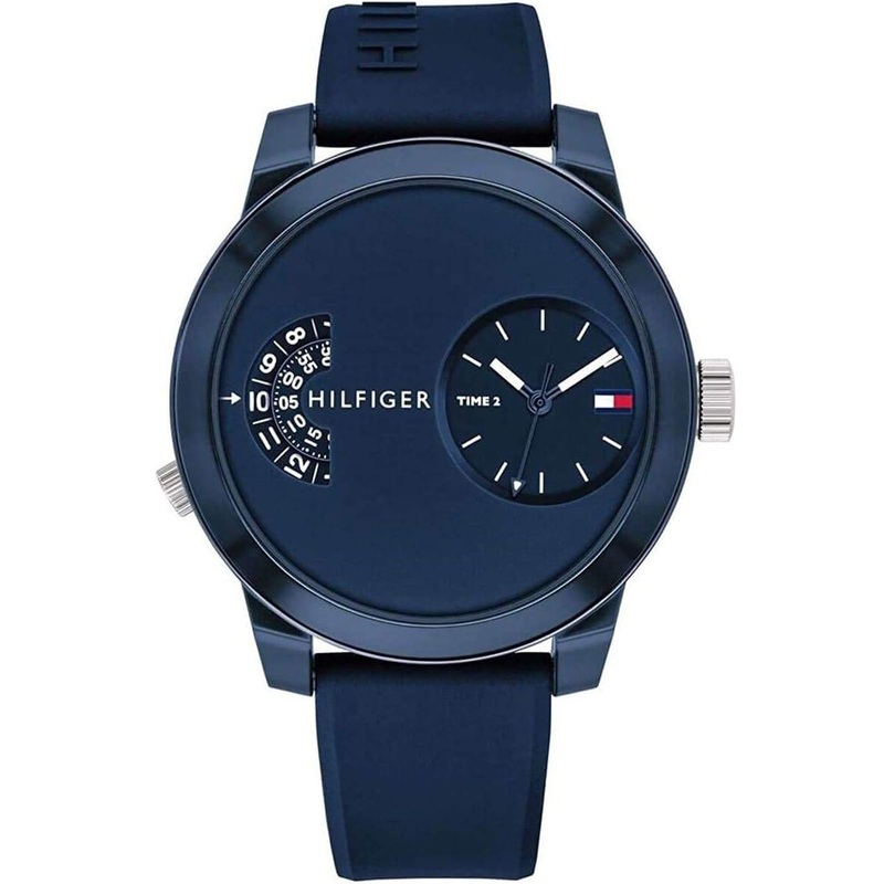 Tommy Hilfiger Men’s Watch Denim Sport Dual Time Blue 1791556
