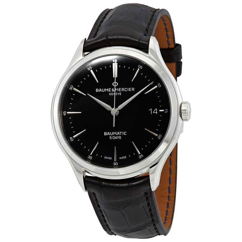 Baume et Mercier Clifton Baumatic Automatic Black Dial Men’s Watch 10399