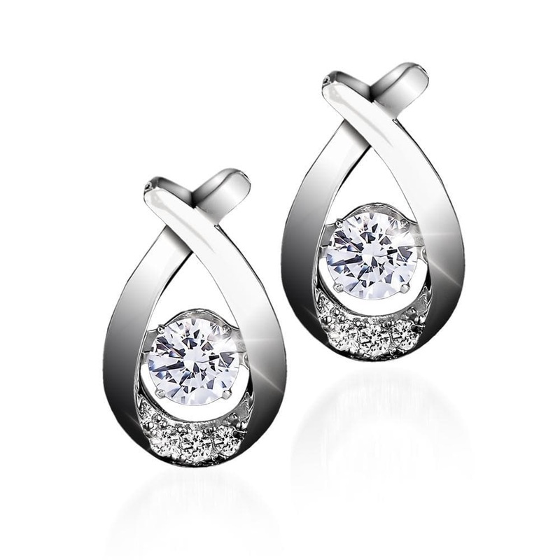 ‘Dancing’ Jewelry Platinum Earrings
