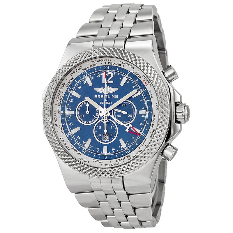 Breitling Bentley GMT Chronograph Automatic Blue Dial Men’s Watch A4736212-C768 A4736212-C768-998A
