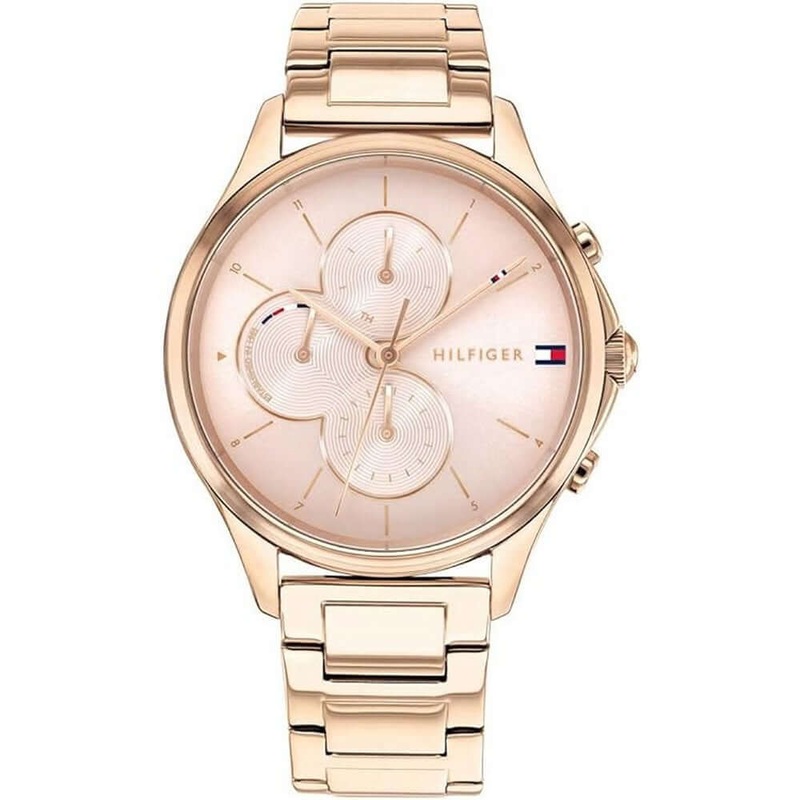 Tommy Hilfiger 1782259 Analogue Quartz Multi-function Women’s Watch 38 Pink Stainless Steel
