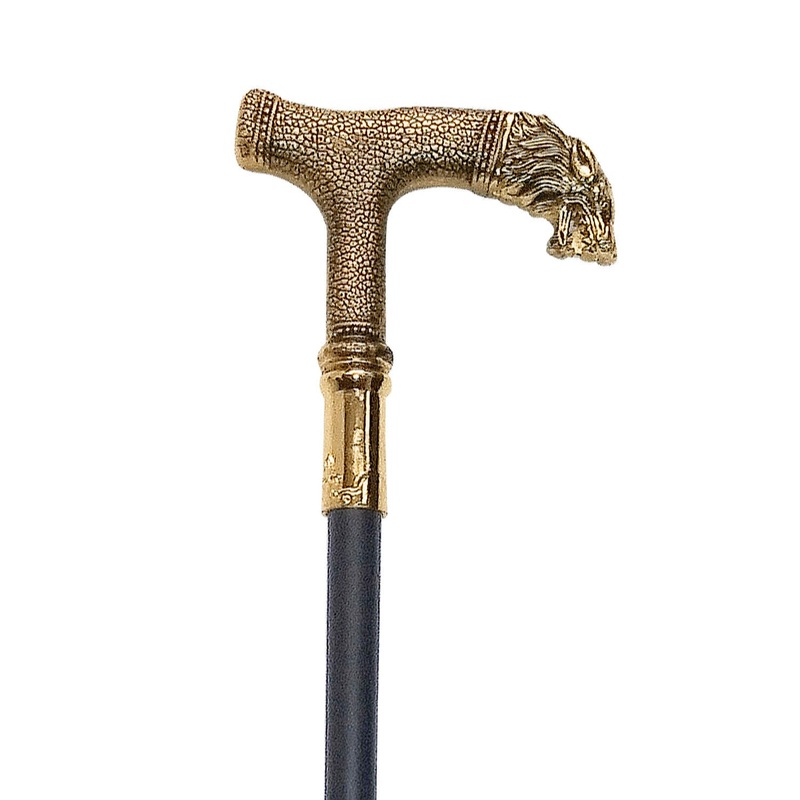 Wolf Head Walking Cane