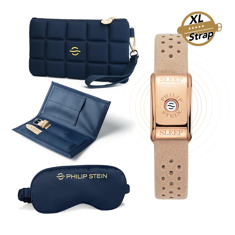 Classic Sleep Bracelet Kit – Rose Gold Plated Steel Case, Camel XL Strap