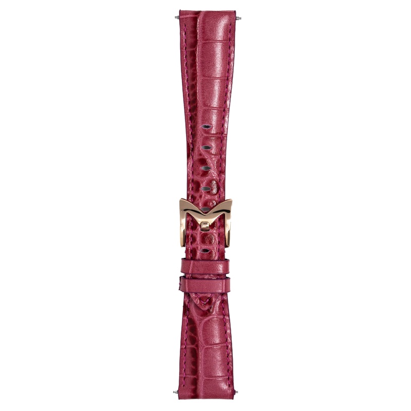 Gag Milano Manuale 40mm Pink Alligator Leather Watch Strap