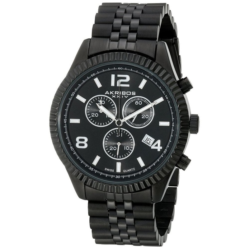 Akribos Xxiv Black Dial Chronograph Men’s Watch AK799BK