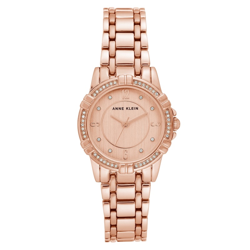Anne Klein Crystal Rose Dial Ladies Watch AK/3482RGRG