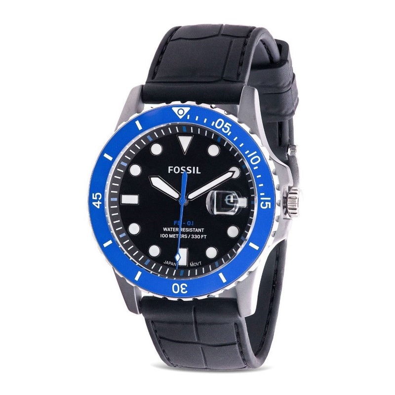 Fossil CE5023  FB-01 Black Silicone Mens Watch CE5023 42 Black Stainless Steel