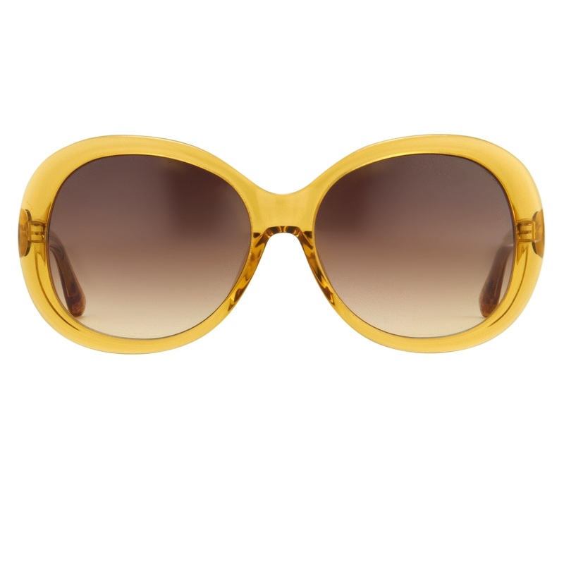 Oscar De La Renta Sunglasses Oversized Yellow and Brown
