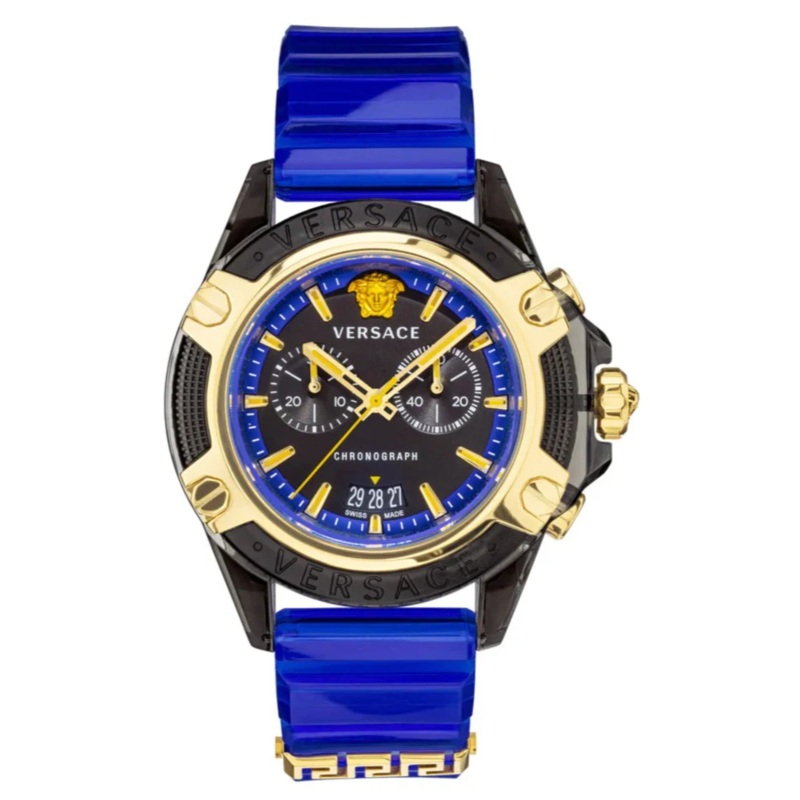 Versace Icon Active Chronograph Men’s Blue Black Watch VEZ700521