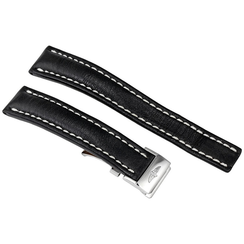 Breitling 18MM Black Leather Strap 415X-A16D.1