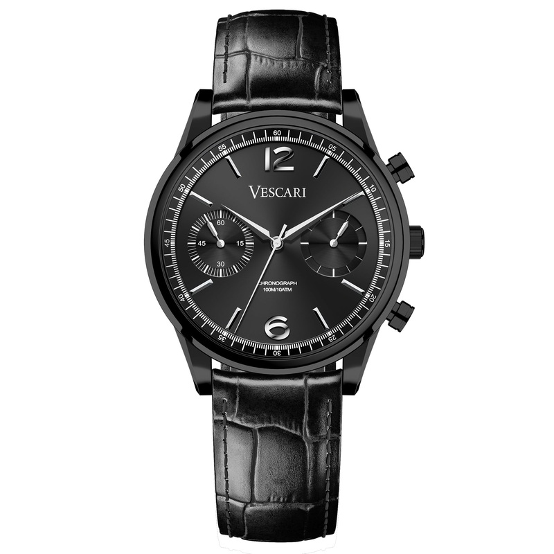Vescari Chestor Men’s Black Chrono Watch VSC-02BS-01