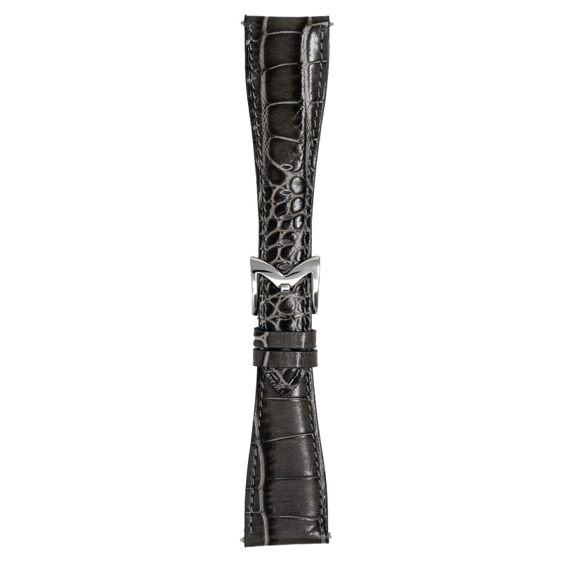 Gag Milano Manuale 48mm Grey Alligator Leather Watch Strap