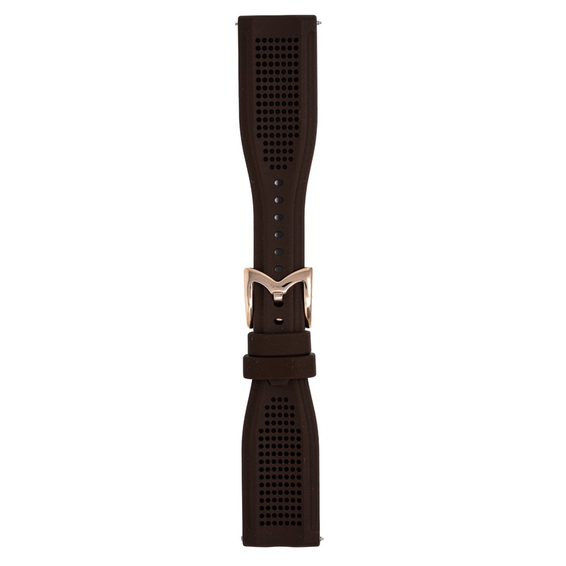 Gag Milano Manuale 48mm Mesh Silicone Brown Watch Strap