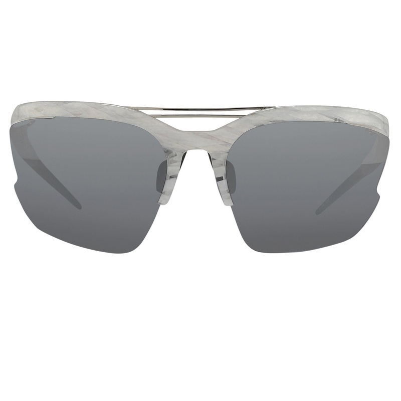 Prabal Gurung Sunglasses Special White Horn and Blue