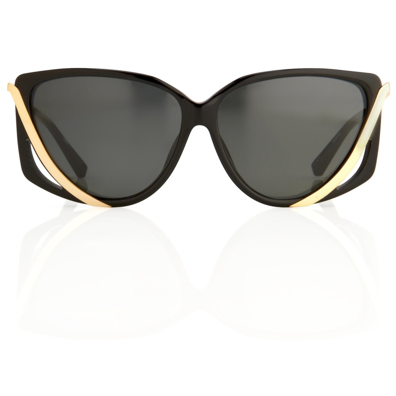 Prabal Gurung Sunglasses Rectangular Black and Grey