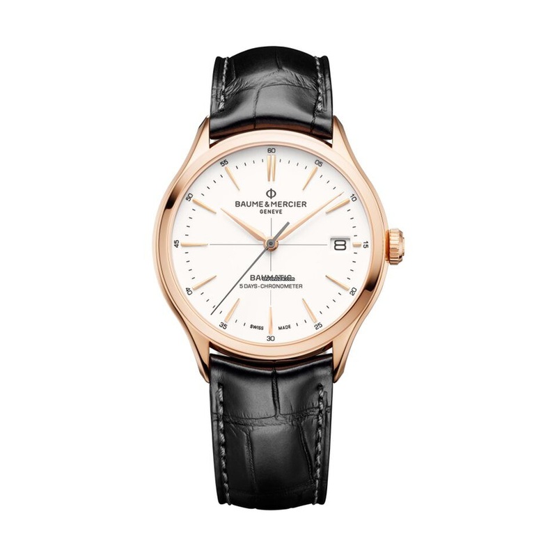 Baume et Mercier Clifton Baumatic Automatic White Dial Men’s Watch M0A10469
