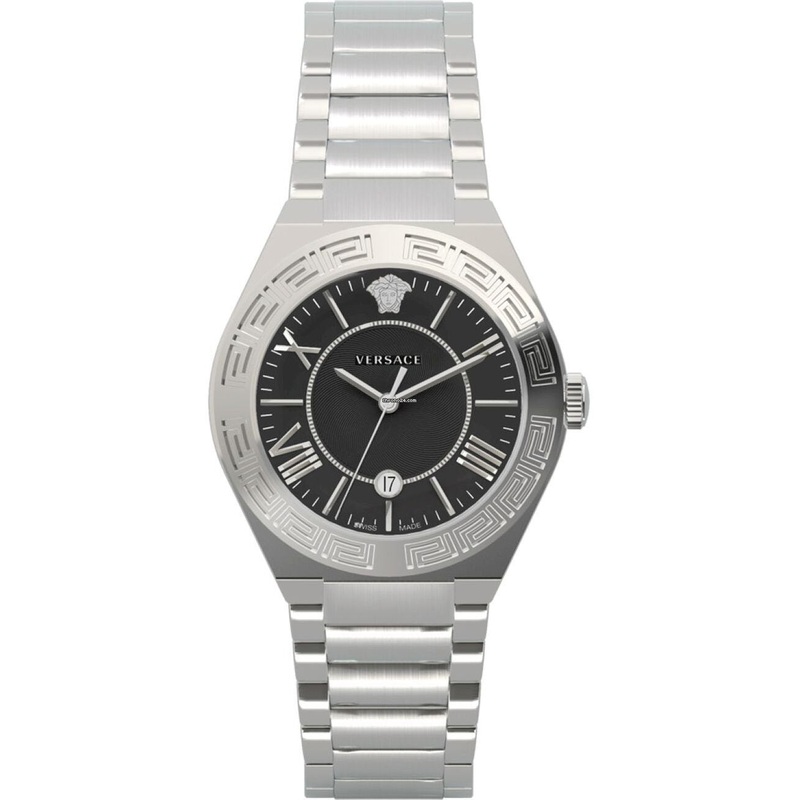 Versace Landmark Quartz Black Dial Ladies Watch VEAX00218