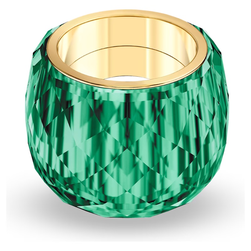 Swarovski Nirvana Ring Green Gold-Tone Finish 55