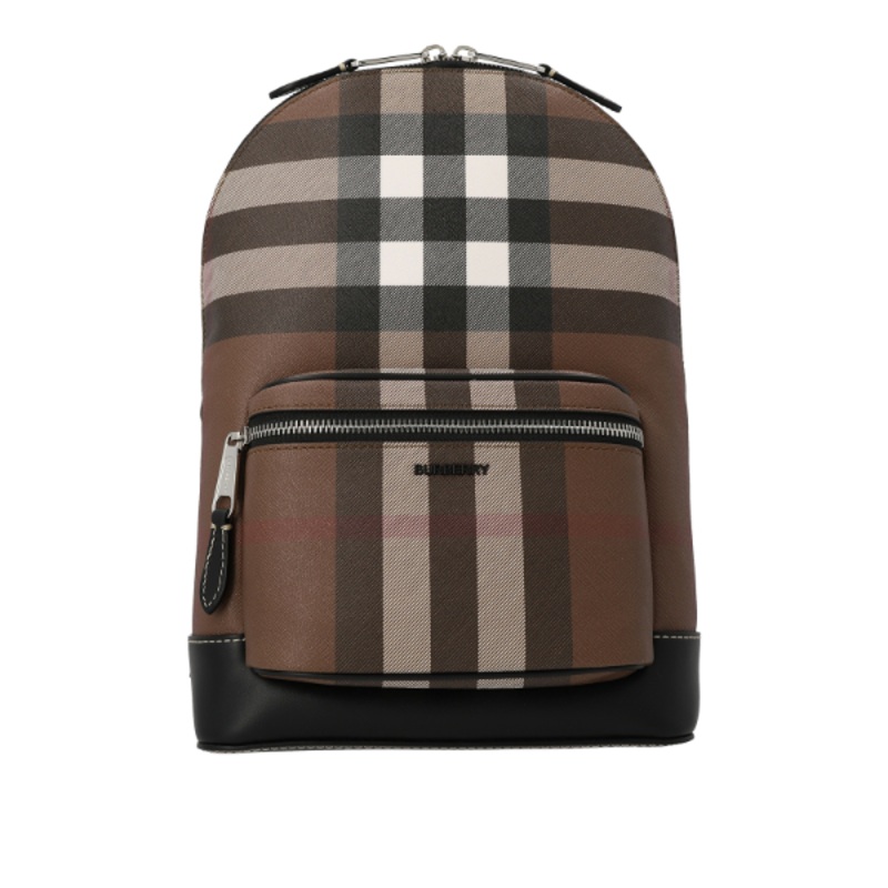 Burberry Check E-canvas and Leather Crossbody Brown Bag – 8060665