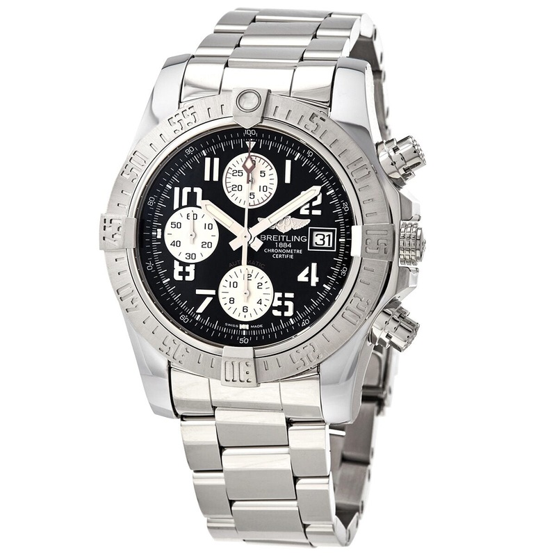 Breitling Avenger II Chronograph Automatic Volcano Black Dial Men’s Watch A13381111B2A1