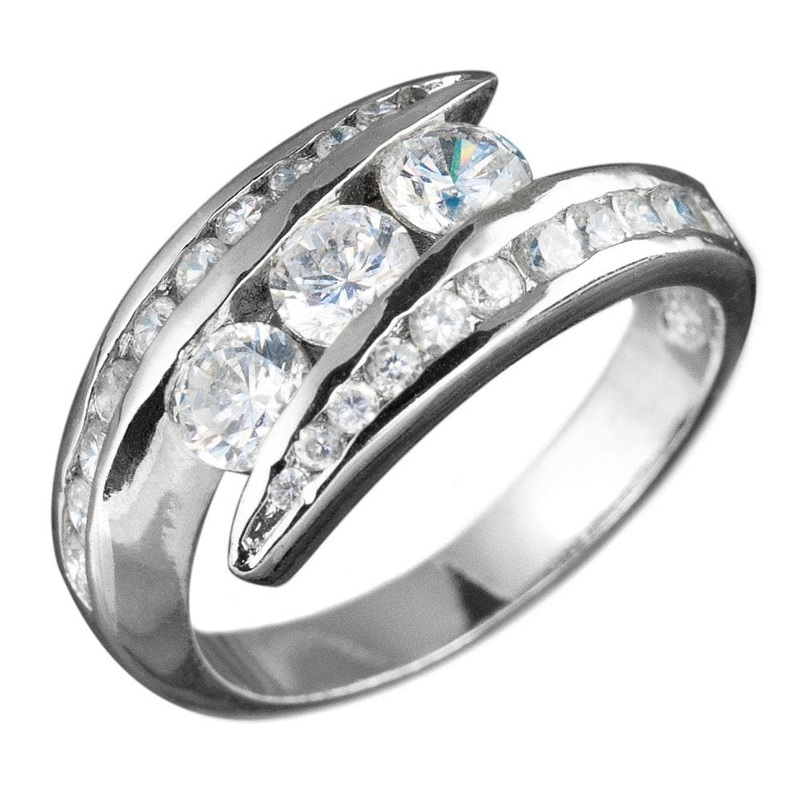 Jazz Wrap Rhodium Ring 5